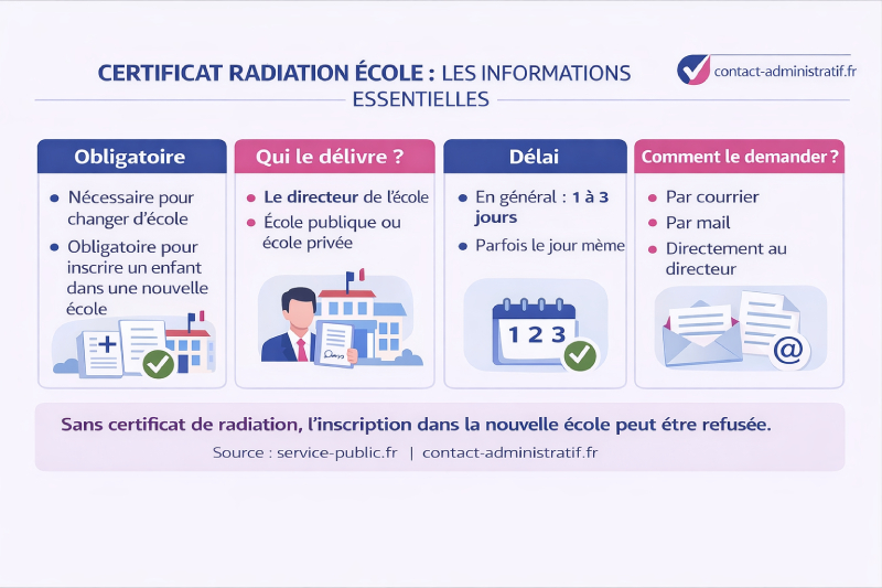 Certificat de radiation école publique ou privée : comment le demander ?
