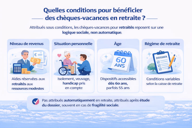 Chèques-vacances pour retraités : qui peut en bénéficier en 2026 ?