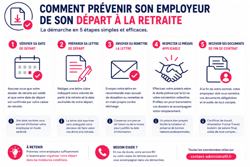 Lettre départ retraite pour employeur : modèle à copier